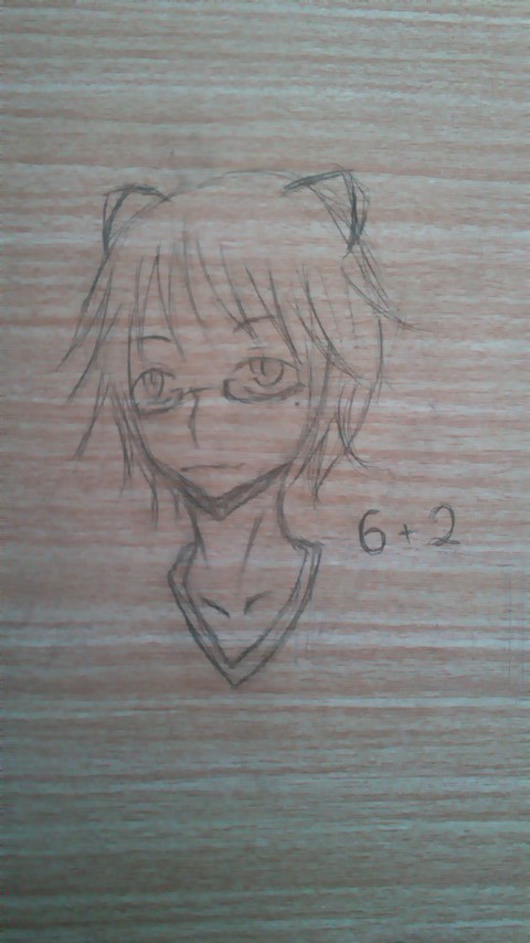 机の上の落書き