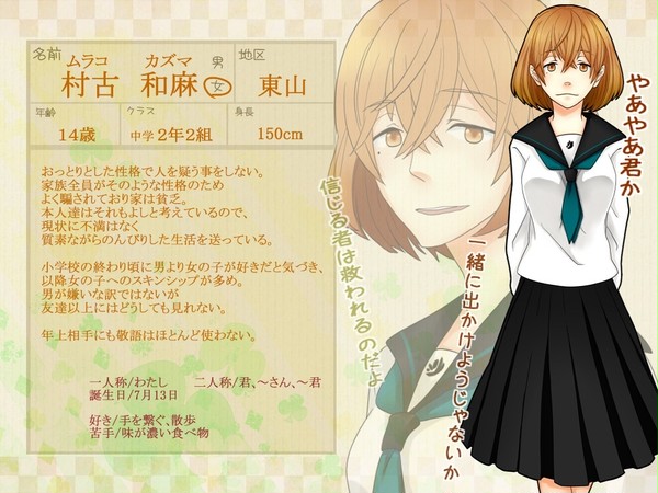 【ぴく盆】村古 和麻【キャラシ】