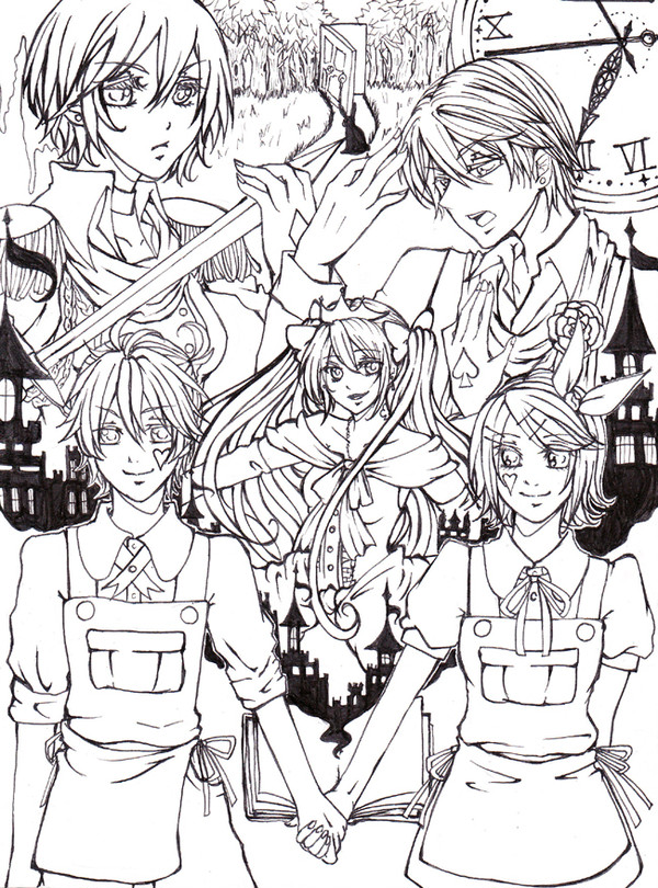 【線画】　人柱アリス