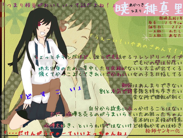 【絵師ヤン】暁　緋真里【キャラシ】