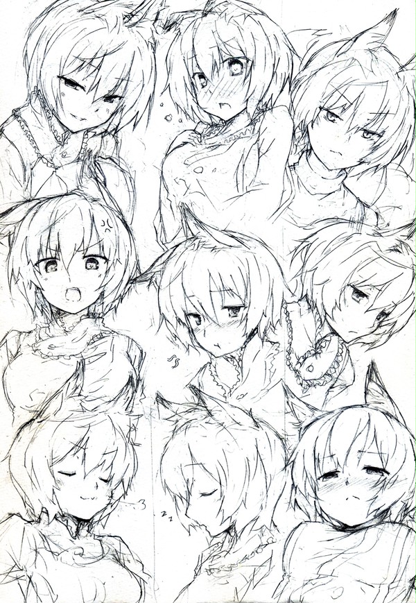 藍しゃま表情練習中