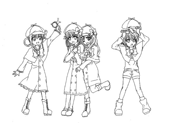 ミルキィホームズ　モノクロ