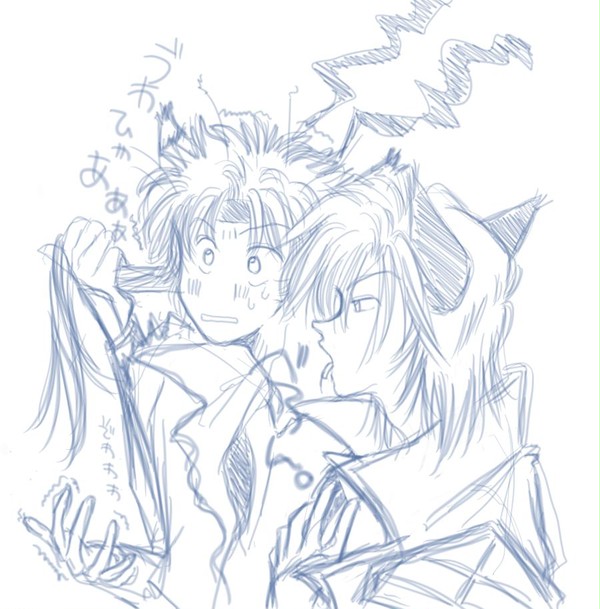 【一応、腐向け】ねこ真っ盛り。【らくがき】