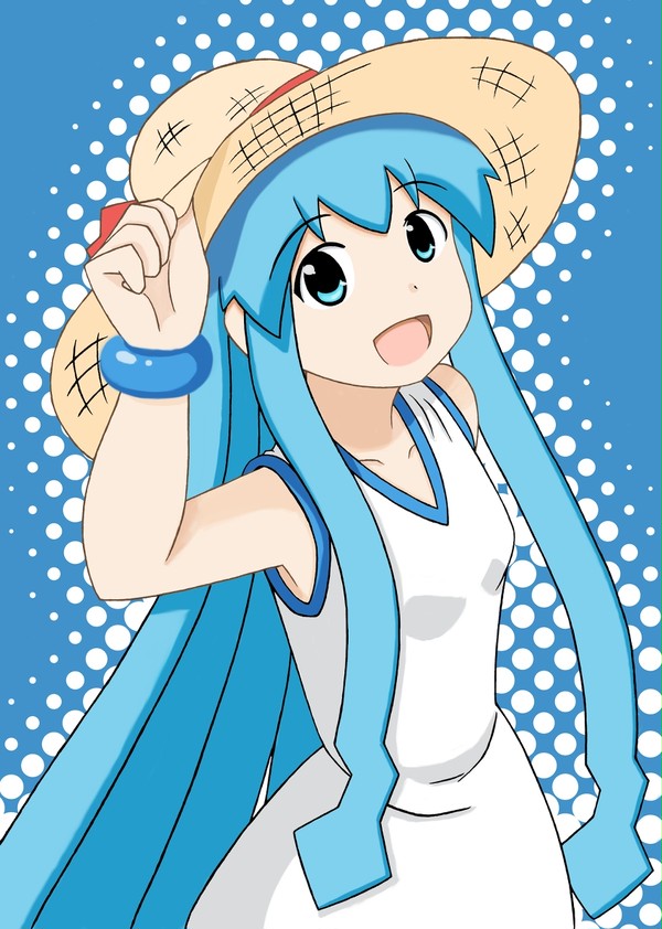 栄子にもらった麦わら帽子、いいでゲソ~♪