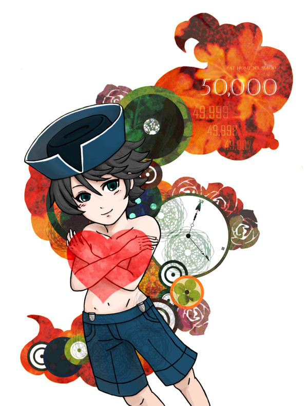 上裸で祝う5万PV