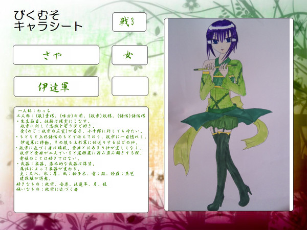 【ぴくむそ】 さや 【伊達軍】