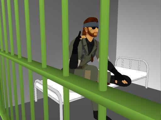 【MMD】スネーク　半跏思惟像in留置所