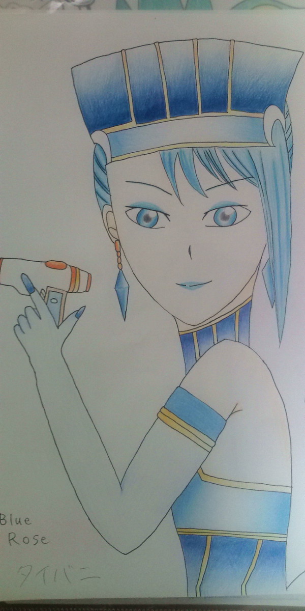 初描き青薔薇ちゃん。