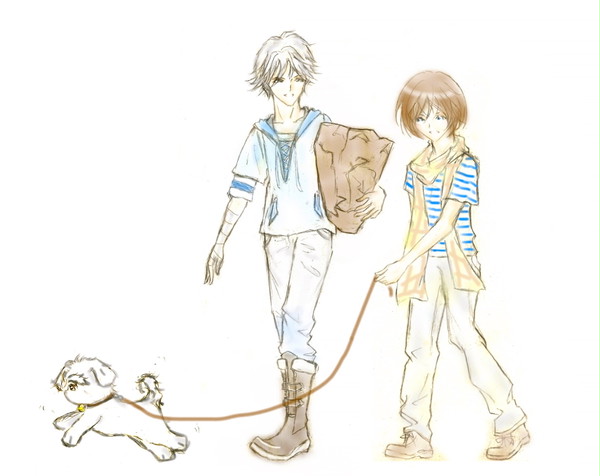 蔵不二 walking dog