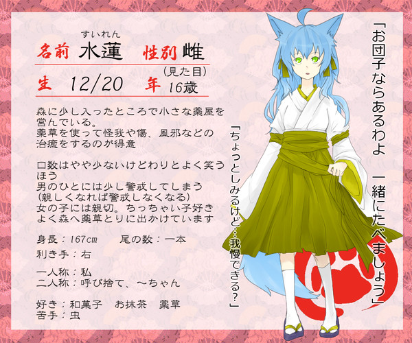 【ぴくキツネ】水蓮【無狐】※再投稿