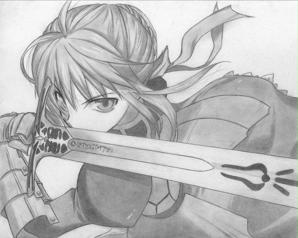 セイバー描いてみた!