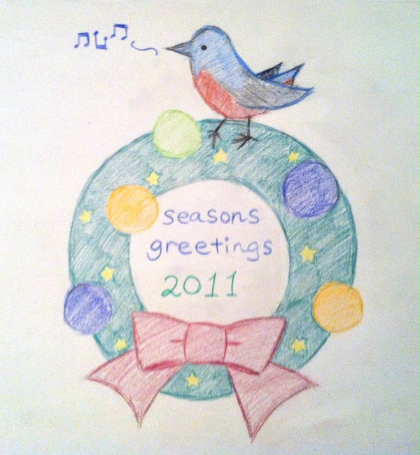 クリスマスカードのようなイラスト2011
