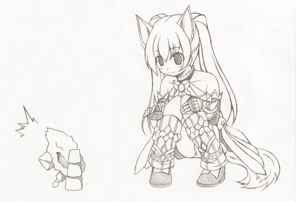 エリーンとミニゴーレム