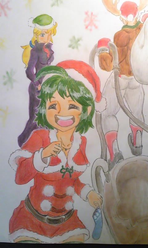クリスマスの絵と今年描いたラクガキ