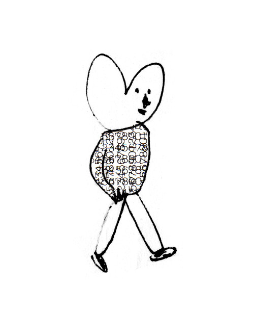 散歩中のハート