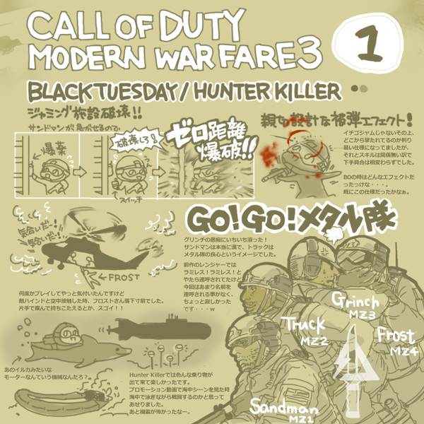 CoD MW3 クリアしました落書き（１）