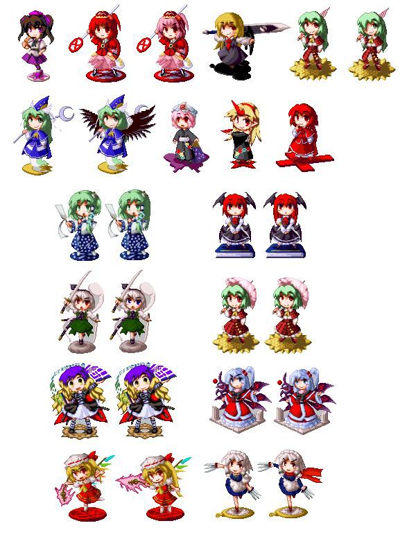 東方ちびドット改変東方ドット　公開物カタログ