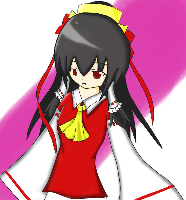 塗絵練習　霊夢