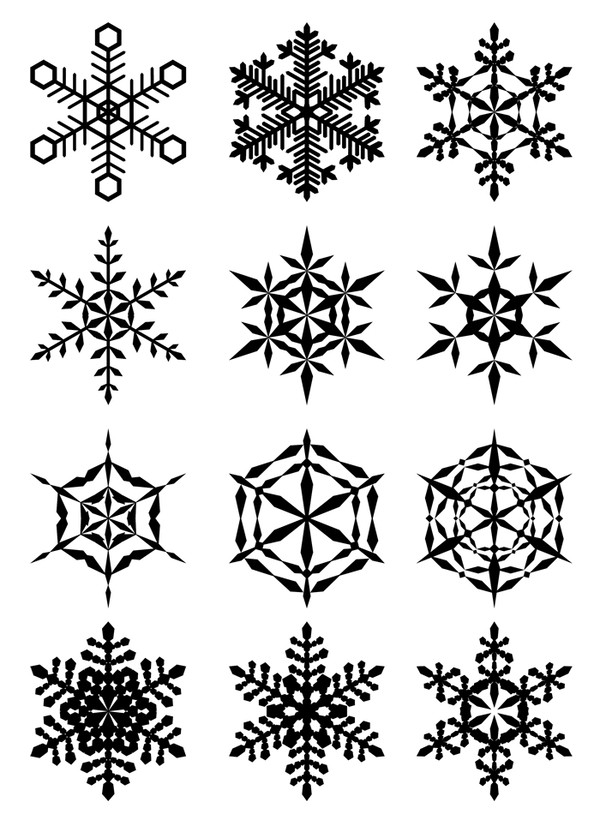 【素材】雪の結晶