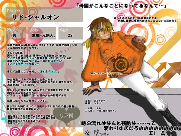 【リア捕】リド・シャルオン【キャラシ】