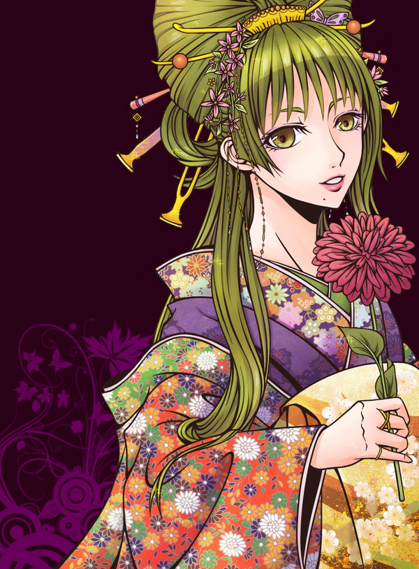 【塗り絵】花魁さま