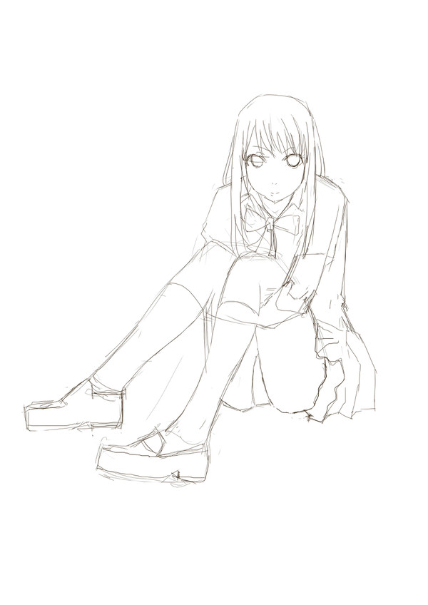女子高生下書き