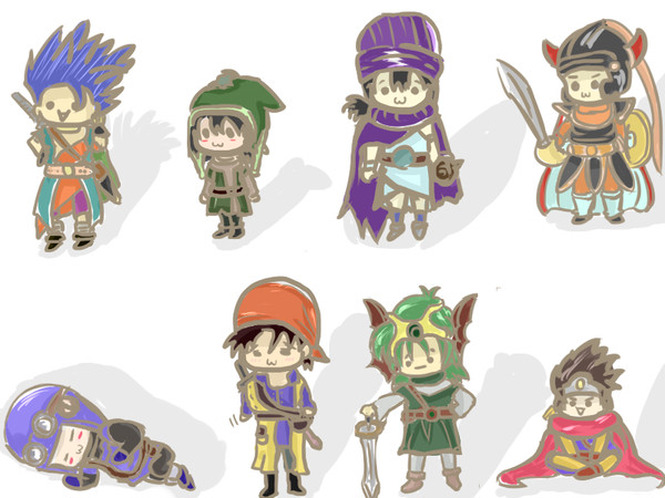 DQ主人公　かおもじっぽく。