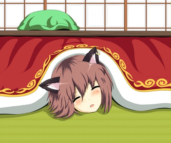 橙「はふぅ…おこた、あったかぁい…」