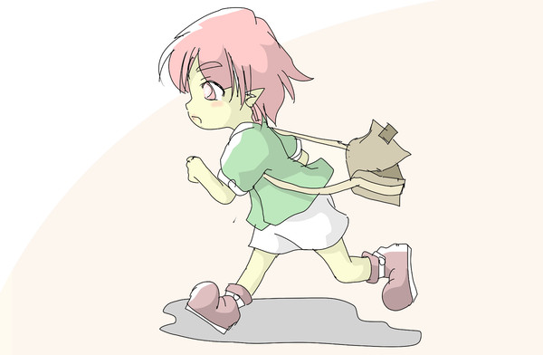 走るエミリア