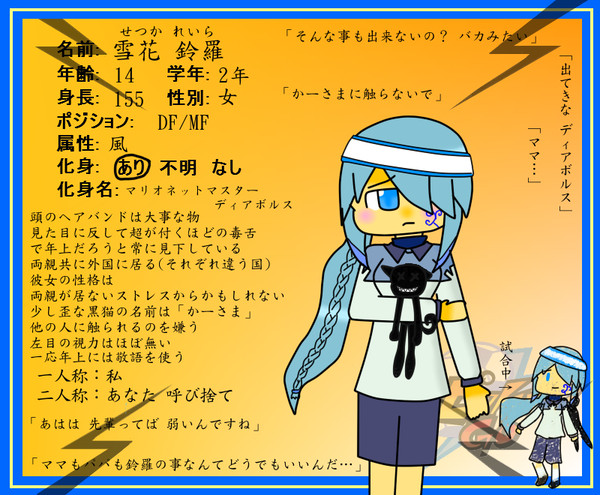 【ぴくGO】雪花鈴羅【キャラシ】