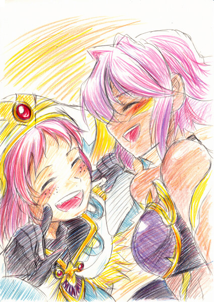 はぁい、笑顔×2!☆