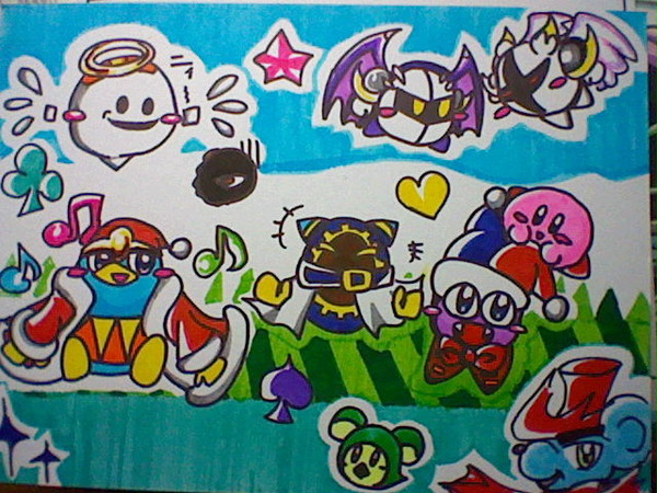 下敷きに描きました