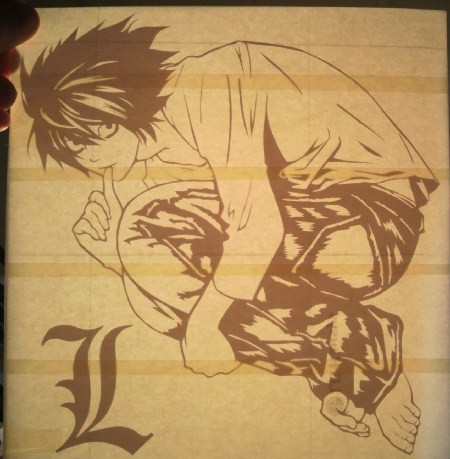 カッティングシート2作目　"DEATHNOTE"より、L