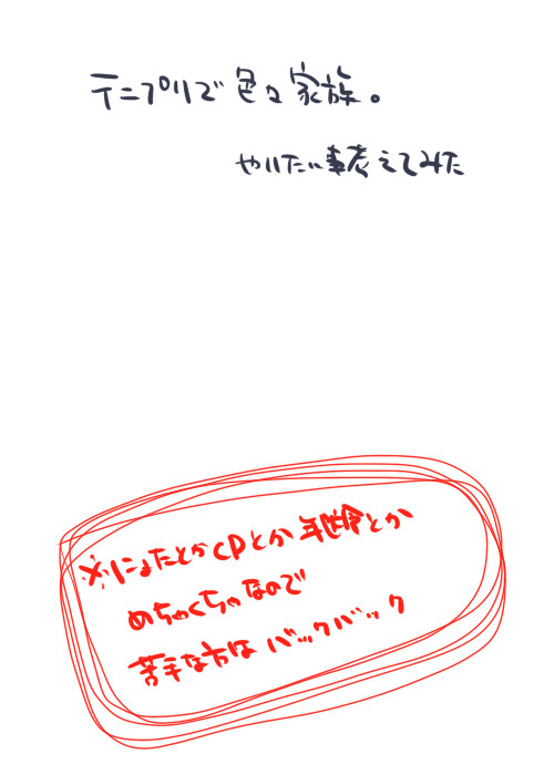 【テニプリ】手を取り合って【家族化】