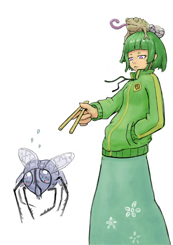 ハエと少女とカメレオン