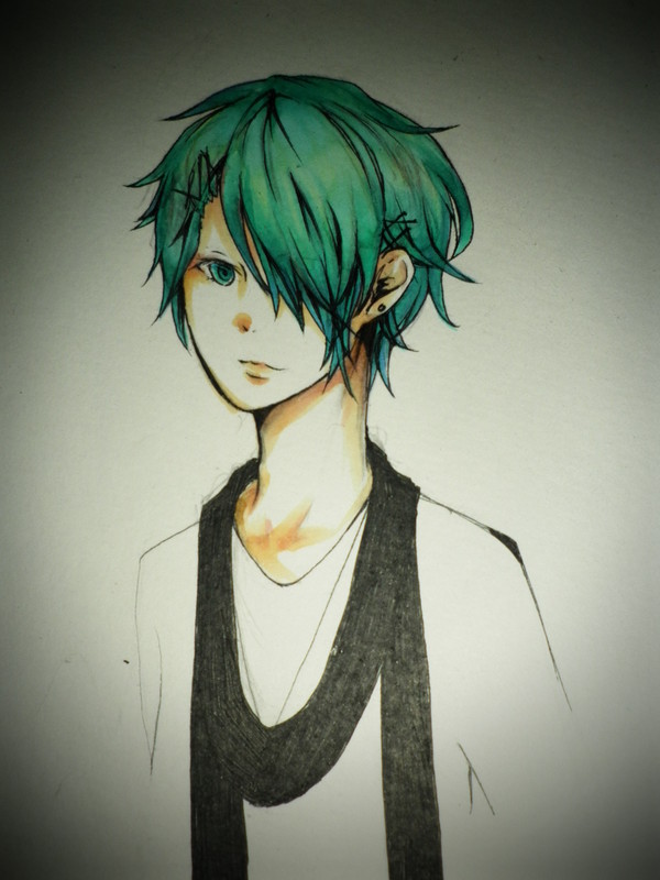 ｵﾘ伽羅ﾐｸ色髪男子