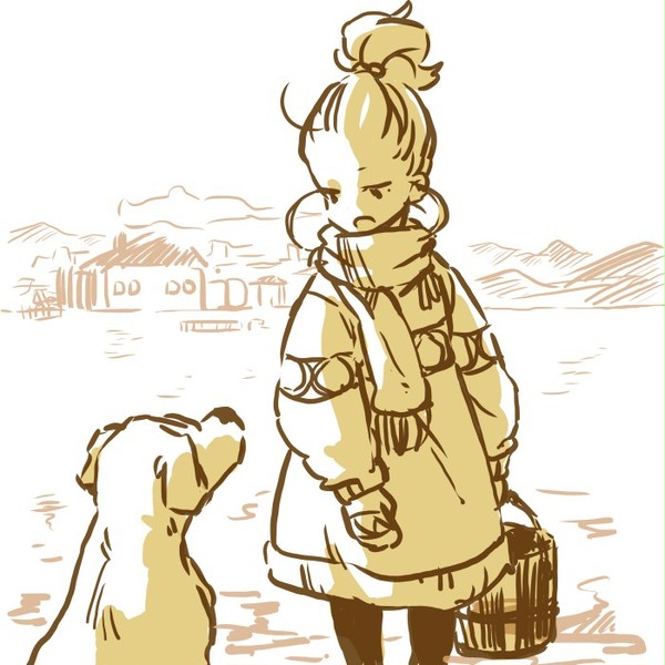バケツの少女と忠犬