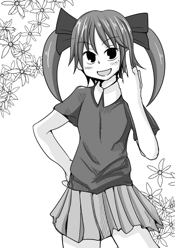 お題絵　かわいい仕草の女の子