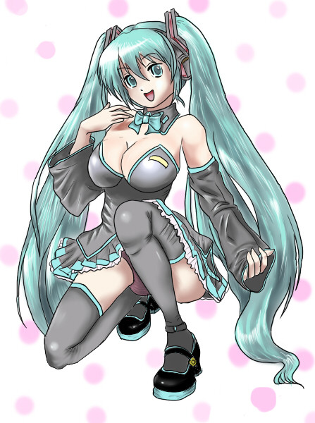 初めて描いた、練習ミクさん
