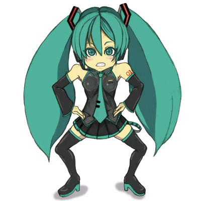 コマネチをする初音ミク
