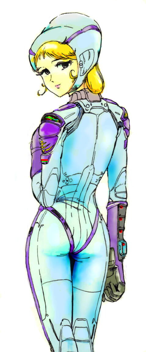 お尻、もとい宇宙服を描きました 。