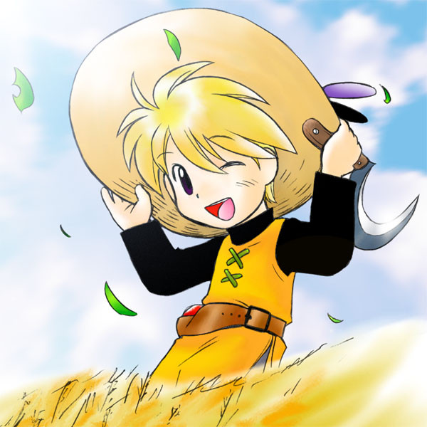 麦わらの人