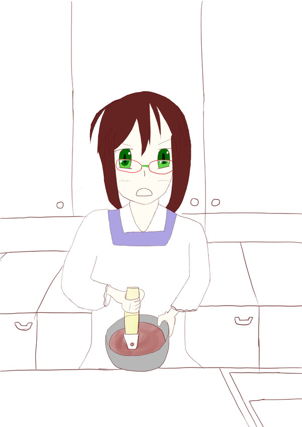 なゆたちゃんがチョコ作り中