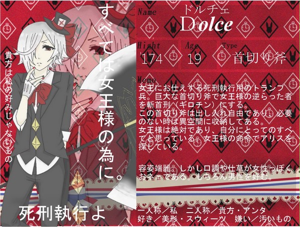 【逃アリ】ドルチェ【キャラシ】