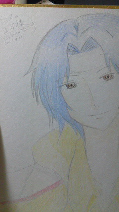 色紙に描いてみた