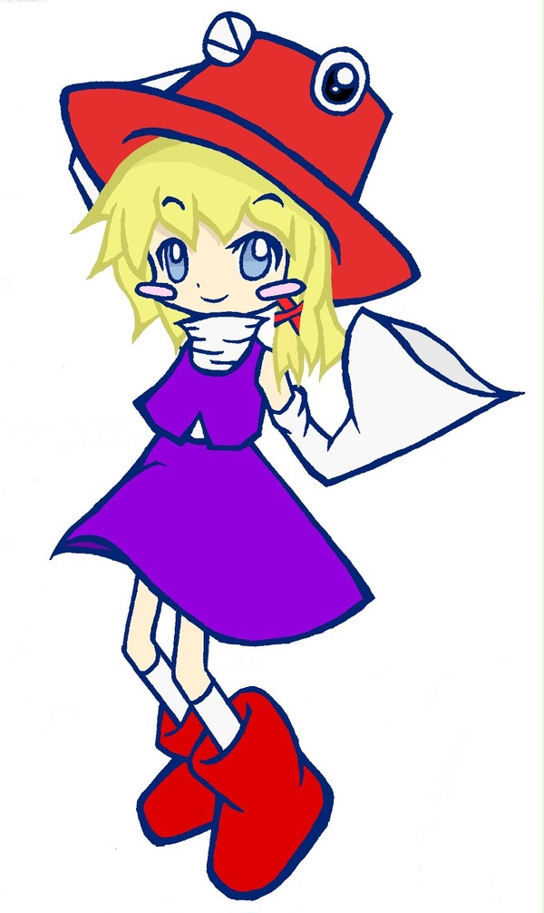 洩矢諏訪子を「ぷよぷよっぽく」描きたかった・・・よ