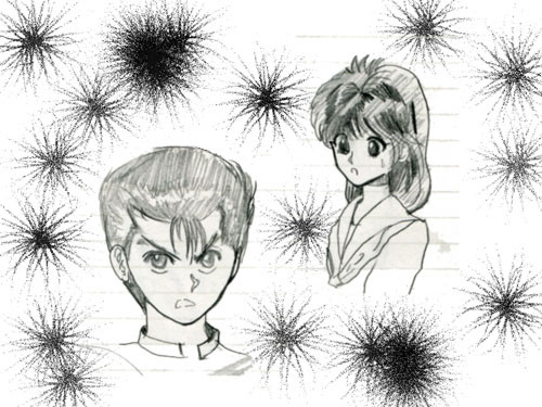 ノートの落書きに何故か幽☆遊☆白書が!!