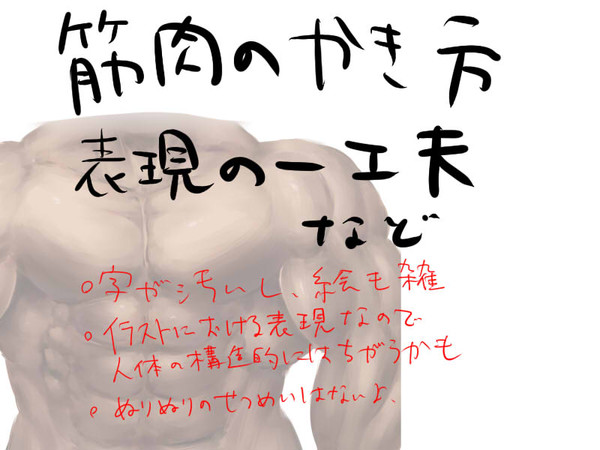 筋肉の描き方・表現