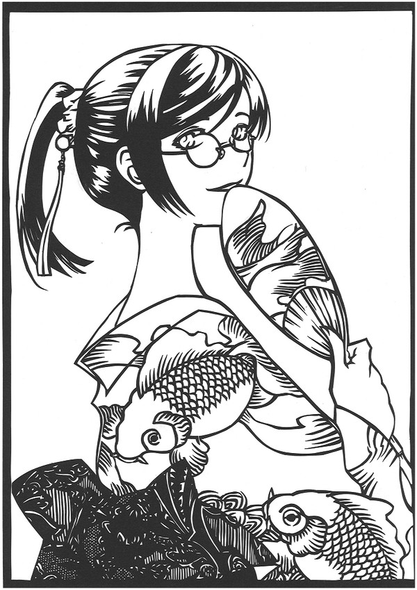 【切り絵】浴衣のお姉さんは好きですか