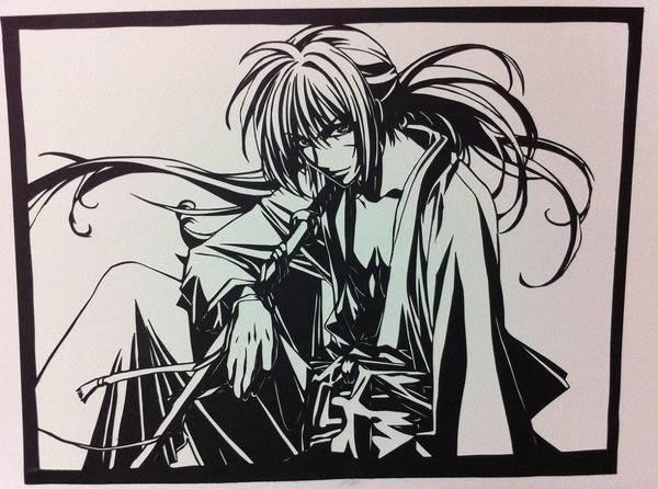 緋村剣心 切り絵